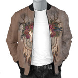 Bison Skull Dreamcatcher Bomber Jacket - ProudThunderbird