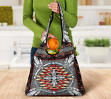 Powwow Store mandala feathers grocery bags