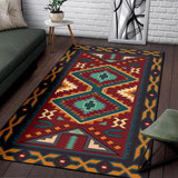 Native American Red Pattern Area Rug