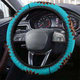 Powwow Store gb nat00064 brown western steering wheel cover