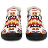 White Native Tribes Pattern Native American Winter Sneakers - Powwow Store