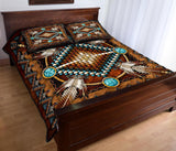 Mandala Brown Design Native American Quilt Bed Set - Powwow Store