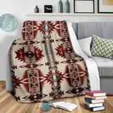 GB-NAT00571 Pattern Brow And Red Premium Blanket