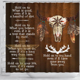 Bison Feather Native American Shower Curtain