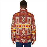 GB-NAT00062-11 Tan Tribe Design  Men's Padded Jacket