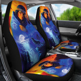 Powwow Store gb nat00451 howling wolf girl car seat covers