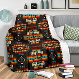 Powwow Store gb nat00402 black pattern native blanket