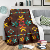 Powwow Store brown ethnic seamless pattern blanket