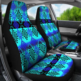 Powwow Storecsa 00037 pattern blue native car seat cover