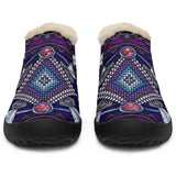 Naumaddic Arts Purple  Native American Winter Sneakers - Powwow Store