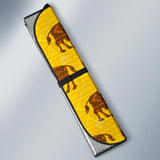 Yellow Bison Pattern Native American Auto Sun Shades no link