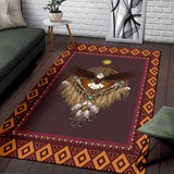 GB-NAT00133-04 Sun Owl Dreamcatcher Native American Design Area Rug - Powwow Store