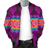 GB-NAT00680 Pattern Purple Native Men's Bomber Jacket