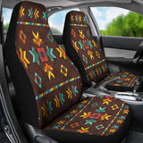 GB-NAT00600 Brown Pattern Native Car Seat Cover