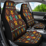 Powwow Store gb nat00600 brown pattern native car seat cover