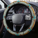 Powwow Store gb nat00069 turquoise blue pattern steering wheel cover