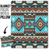 Powwow Storegb nat00319 line shapes ethnic pattern pillow blanket