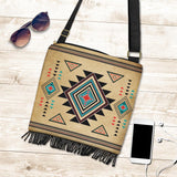 Southwest Symbol Native American Crossbody Boho Handbag