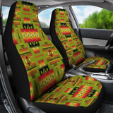 Olive Green Tribal Native American Car Seat Covers