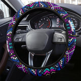 Powwow Store gb nat00380 purple tribe pattern steering wheel cover 1