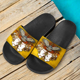 Owl Yellow Native American Slide Sandals