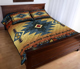 Southwest Blue Symbol Native American Quilt Bed Set