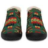 Green Native Tribes Pattern Native American Winter Sneakers