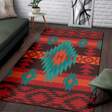 Powwow Store gb nat00611 red geometric pattern area rug