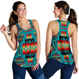 Powwow Store gb nat00046 14 blue native tribes pattern native american womens racerback tank