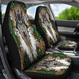 CSA-00019 Mandala Wolf Native Car Seat Cover