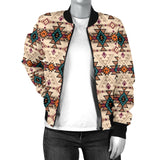 Powwow Storegb nat00622 retro color tribal womens bomber jacket