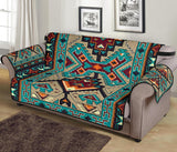 Tribe Blue Pattern Native American 70" Sofa Protector - Powwow Store