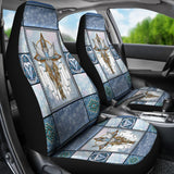 Snow Blue Thunder Bird Native American Car Seat Covers no link