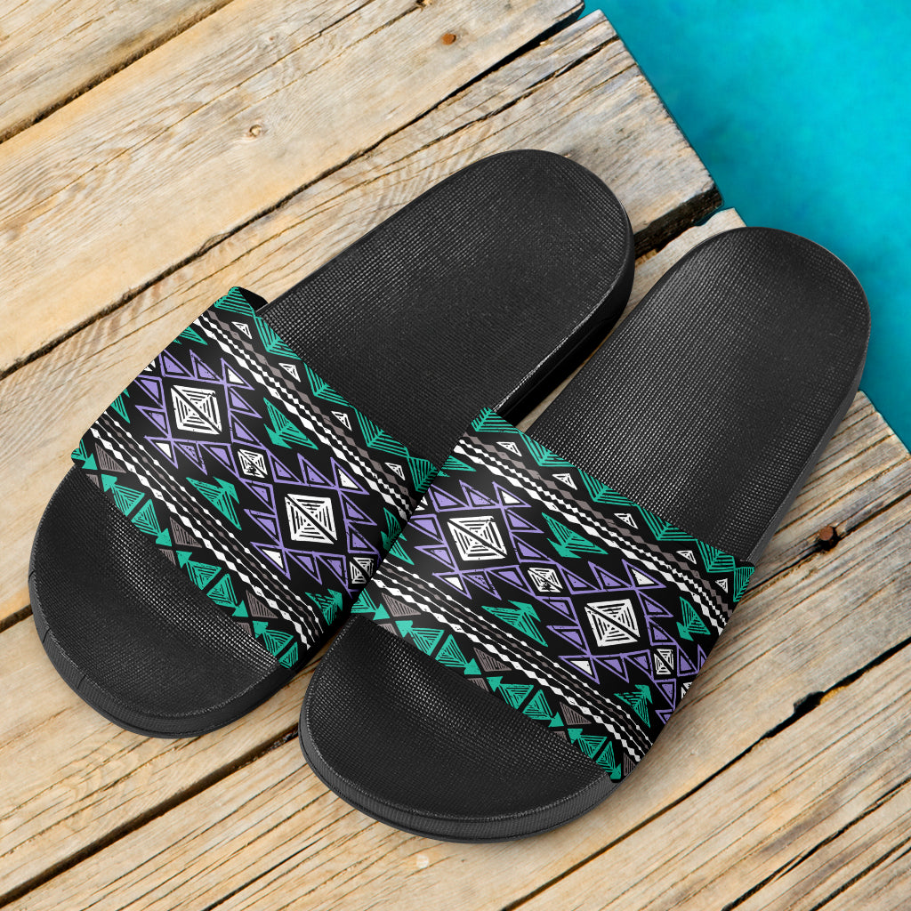Powwow Store gb nat00578 neon color tribal slide sandals