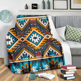 Powwow Store gb nat00406 yellow aztec geometric blanket