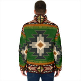 Powwow Storegb nat0001 southwest green symbol mens padded jacket