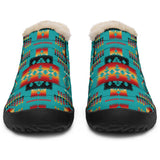 Blue Native Tribes Pattern Native American Winter Sneakers - Powwow Store