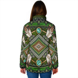 GB-NAT00023-01 Naumaddic Arts Green Women's Padded Jacket