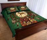 Green Horse Dreamcatcher Native American Quilt Bed Set - Powwow Store