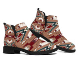 Orange Geometric Native American Fashion Boots
