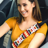 Powwow Store gb nat00075 white tribes pattern seat belt cover