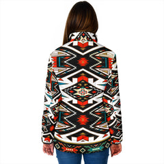 Powwow Storegb nat00049 tribal colorful pattern womens padded jacket