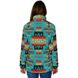 Powwow Storegb nat00046 01 tribes pattern womens padded jacket new