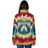 Powwow Storegb nat00077 thunderbird rainbow womens padded jacket