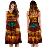 United Tribes Brown Design Native 3D Dress