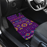 Powwow Store gb nat00549 02 light purple pattern front car mats set of 2