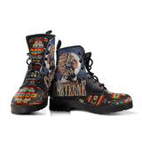 GB-NAT00402-02 Chief Black Pattern Native Leather Boots