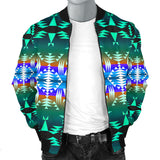 Powwow Storegb nat00654 pattern blue native mens bomber jacket