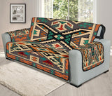 Orange Native Tribes Pattern Native American 78 Chair Sofa Protector