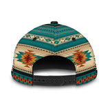 Powwow Store gb nat00559 03 green native pattern classic cap